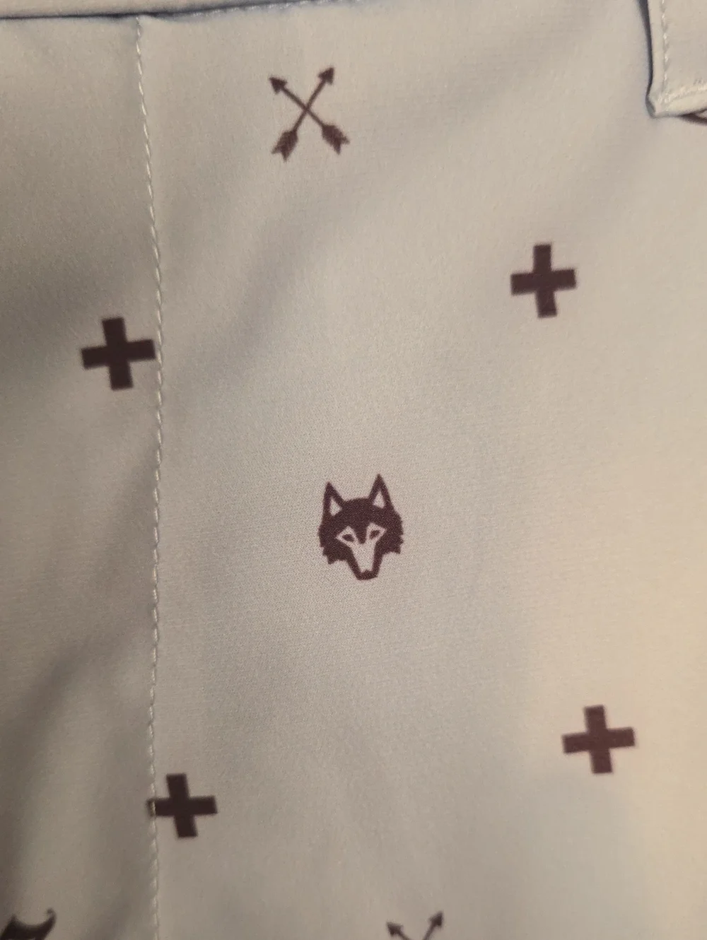 Grayson 34W Light Gray Patterned Golf Shorts Like New Condition